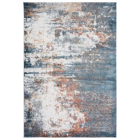 Safavieh 9 x 12 ft. Vogue Contemporary Power Loomed Rectangle Rug Ivory & Blue Rust VGE210A-9
